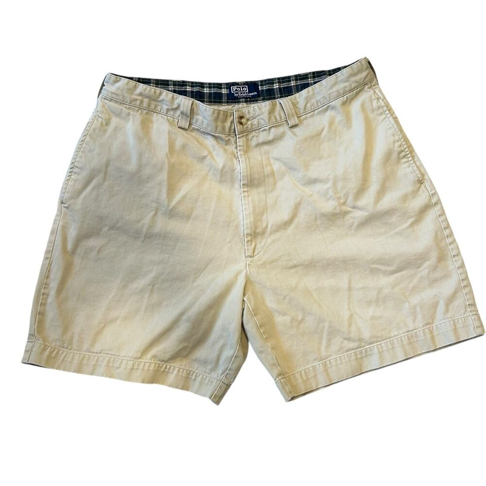 Vintage 90s Polo Ralph Lauren Chino Shorts Men’s 38 Beige Khaki Preppy Golf